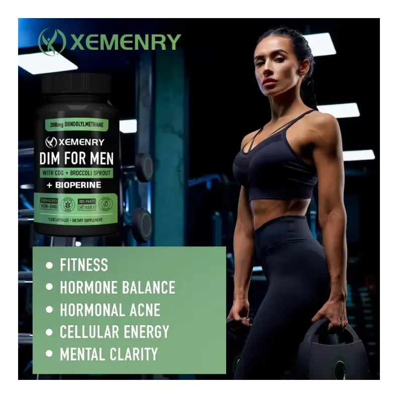 Xemenry Dim For Men 300mg + Bioperine Brocoli 120 Cápsulas-5
