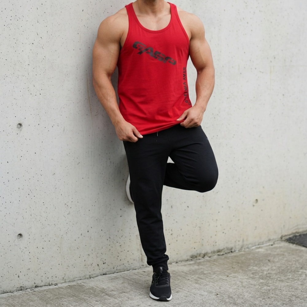 Gasp Polera Sin Mangas Musculosa Gym Vintage T-back Talla M Color Chili-1