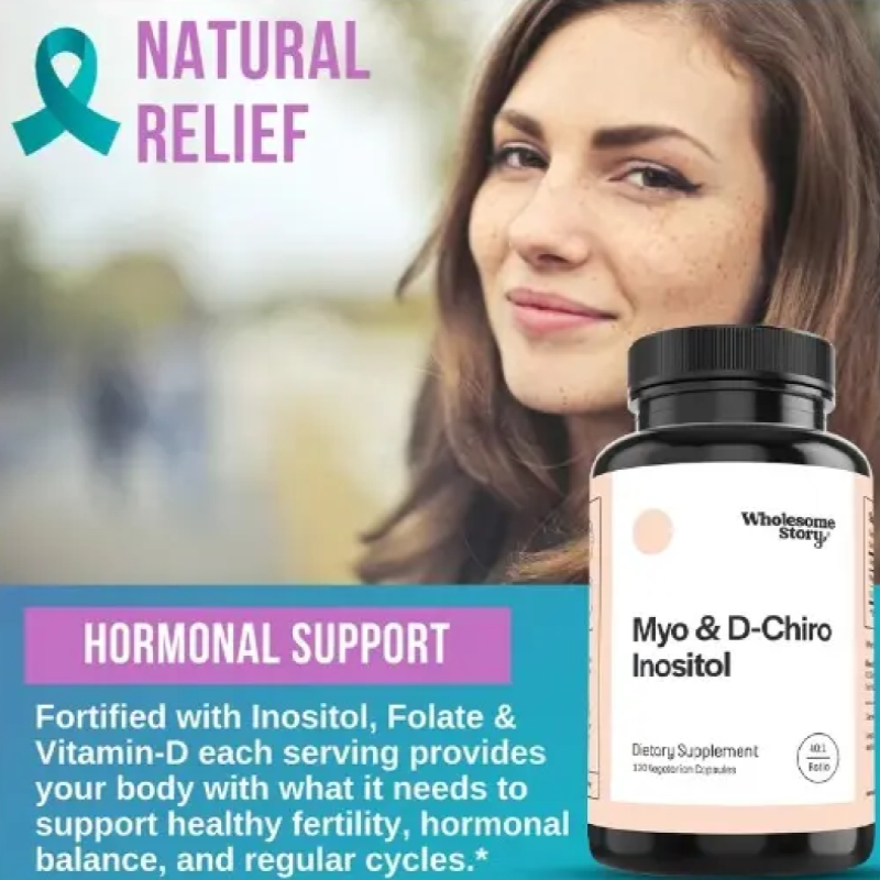 Wholesome Story Myo-inositol D-chiro Inositol 40:1 2000mg 120 caps-3