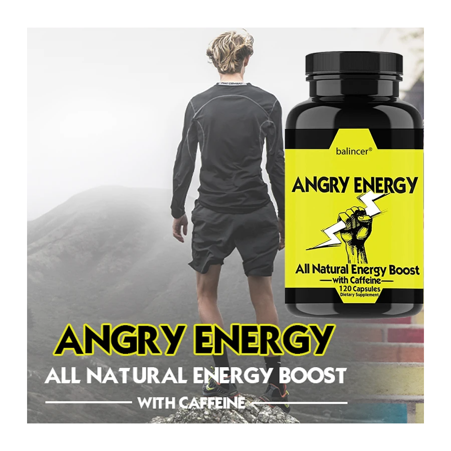 Angry Energy Quemador de Grasas Energizante Cafeina Guarana Ginseng 120 caps-2