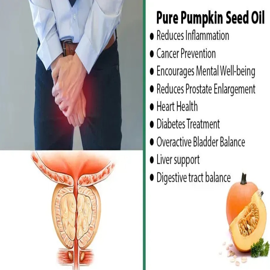 Aceite Semillas De Calabaza Cuidado Urinario Prostata 2000mg 120 Softgel Caps-2
