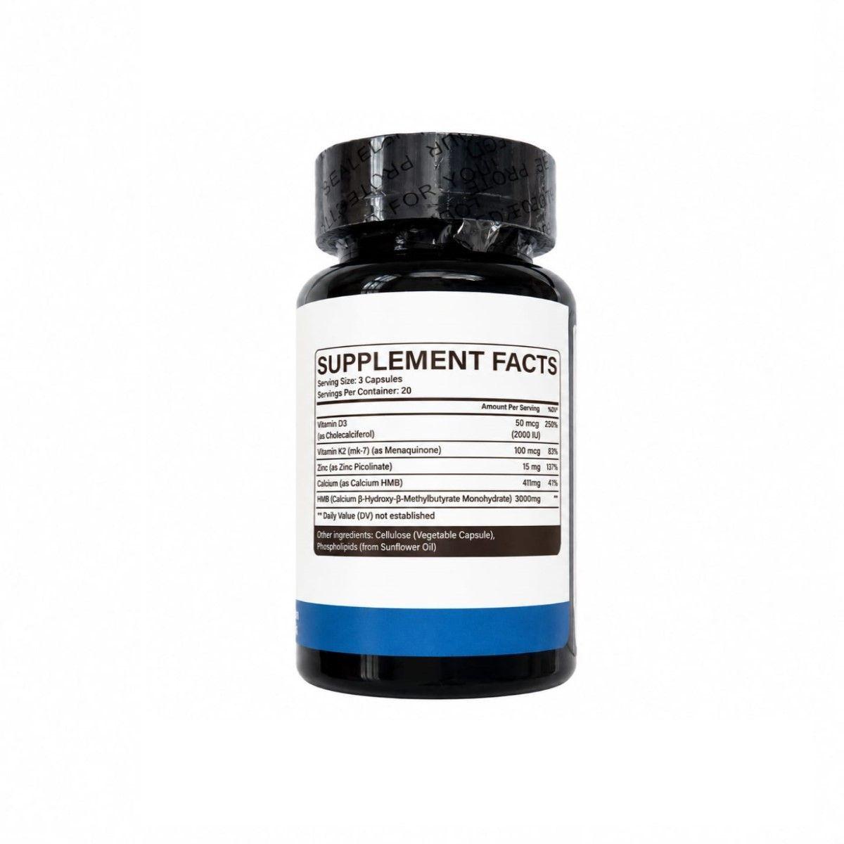 Liposomal HMB 3000mg Formula Avanzada Vitamina D3 K2 Zin Recuperacion y Crecimiento Muscular 60 caps-5