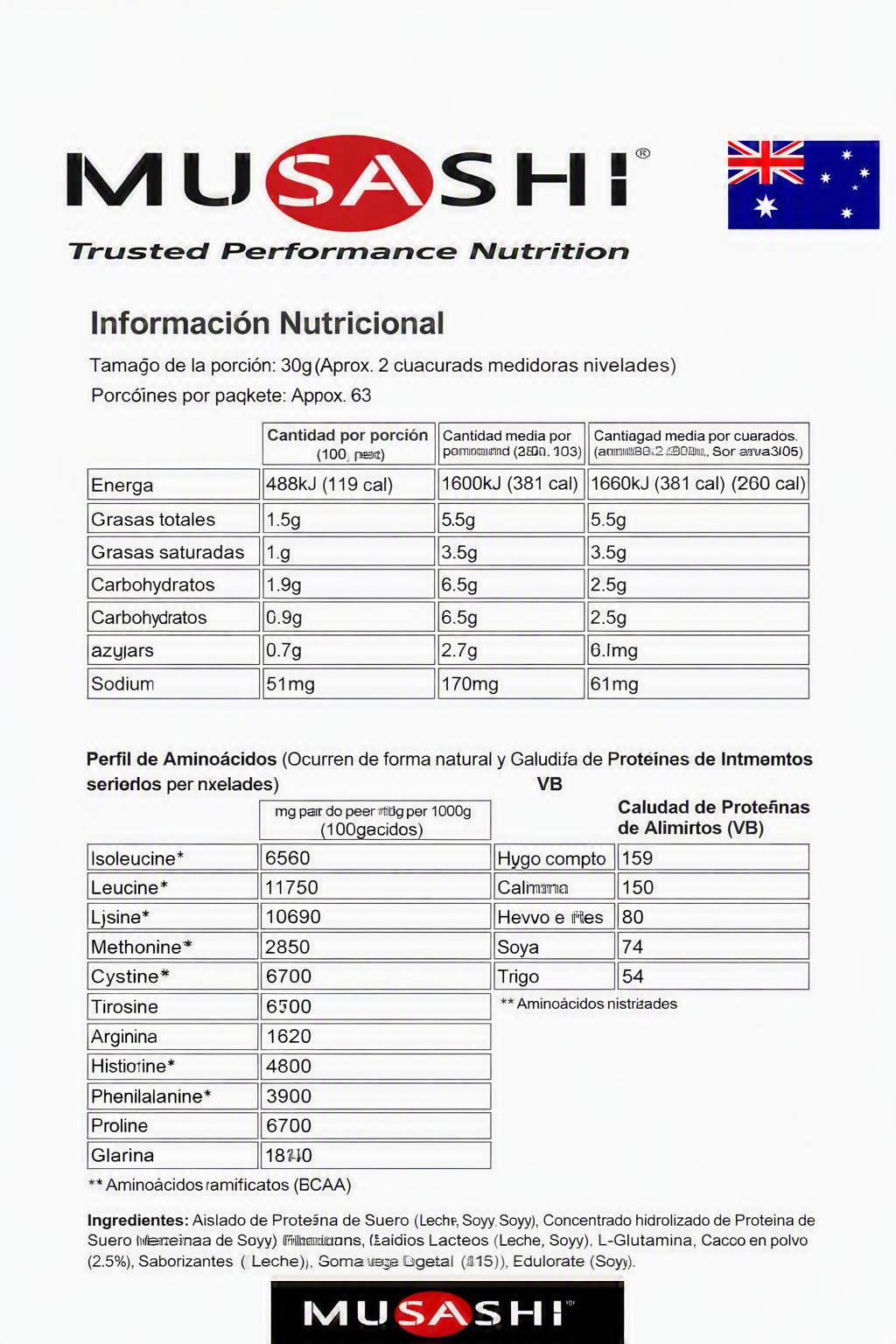 Musashi Bulk Whey Protein Isolate + Aminoacidos Escenciales-3