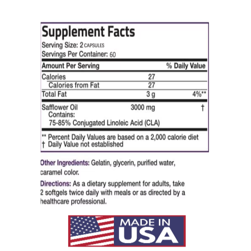 Balincer Quemador de Grasas Cla 3000 Acido Linoleico Conjugado 120 softgels-7