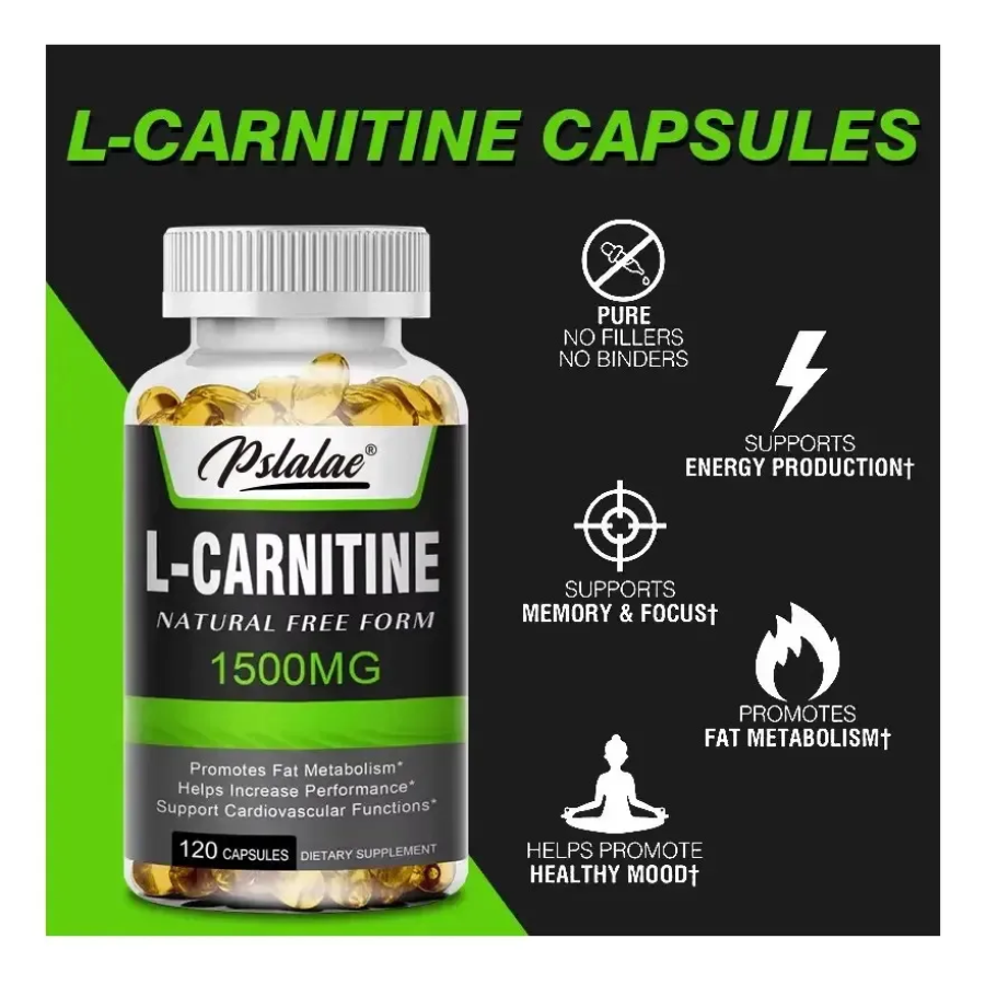 Carnitina 1500 Quemador De Grasas L-carnitina 120 Softgels-2