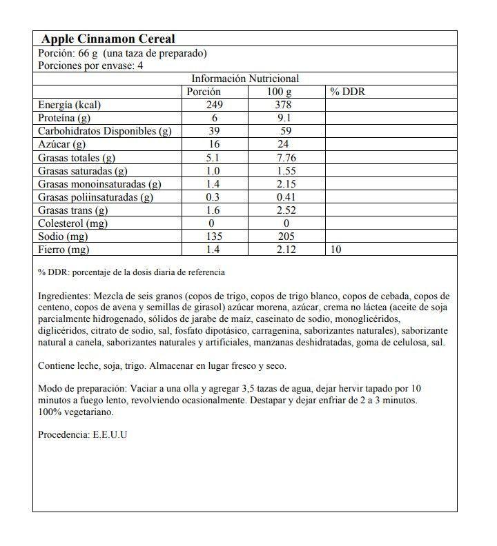 Wise Food Outdoor Comida Liofilizada Cereales 4 Serv Cinnamom Canela Camping-7