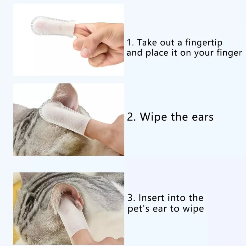 Pet Ear Wipes Toallitas Limpiadoras Oidos Perros Gatos 50 un-4