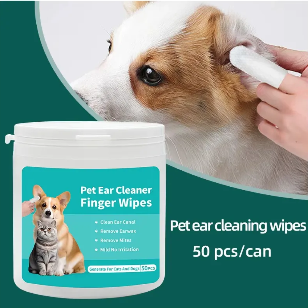 Pet Ear Wipes Toallitas Limpiadoras Oidos Perros Gatos 50 un-7
