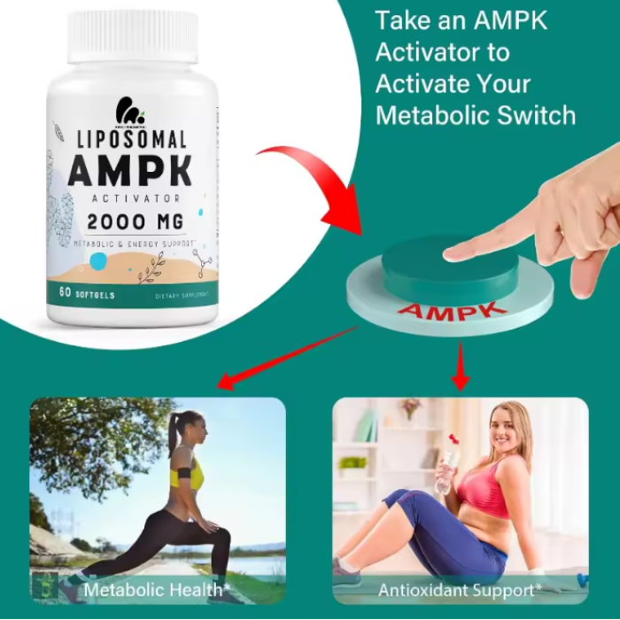 Activador Ampk Liposomal 2000mg 6 En 1 Super Antioxidante Celular  60 softgel caps-3