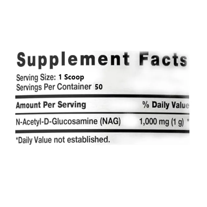 N-acetil Glucosamina En Polvo 100% Nag 1000mg Suplemento Avanzado para la Salud Articular 50 gr-6