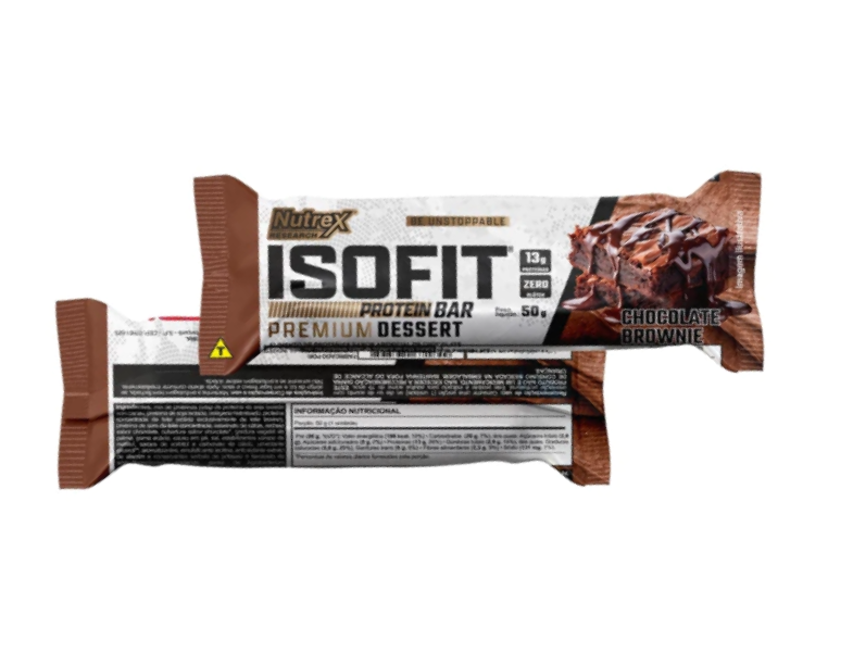Nutrex Isofit Zero Bar Barras De Proteinas 12u Chocolate Brownie-2