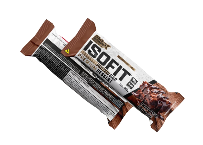 Nutrex Isofit Zero Bar Barras De Proteinas 12u Chocolate Brownie-4