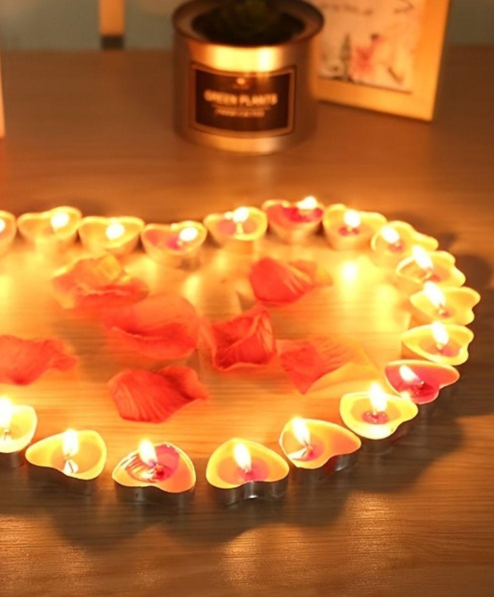 Set 7 Velas Forma Corazón Decoración Romántica Amor Jhn-2