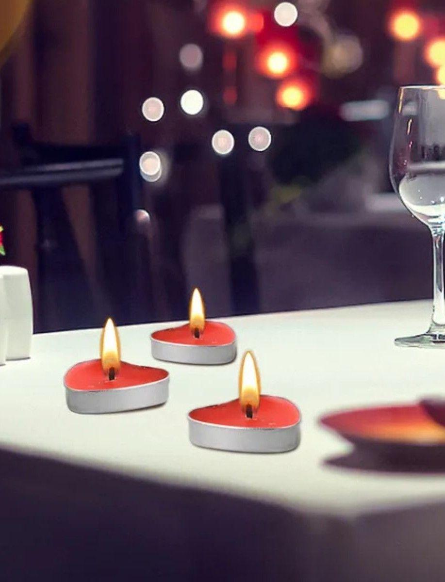 Set 7 Velas Forma Corazón Decoración Romántica Amor Jhn-3