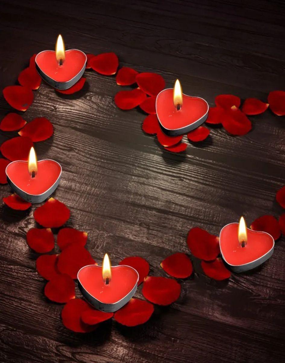 Set 7 Velas Forma Corazón Decoración Romántica Amor Jhn-4