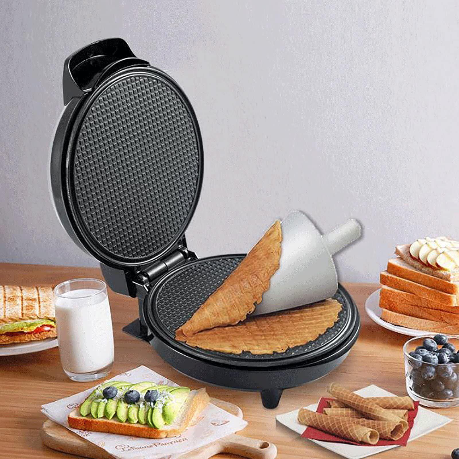 Máquina Conos Cuencos Gofre Waffles Postre Eléctrica Rondon-6