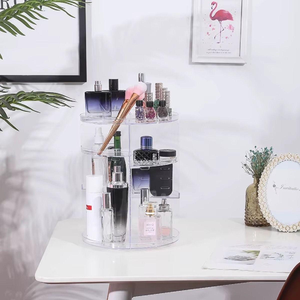 Cosmetiquero Organizador Maquillaje 360° Giratorio Lau-9