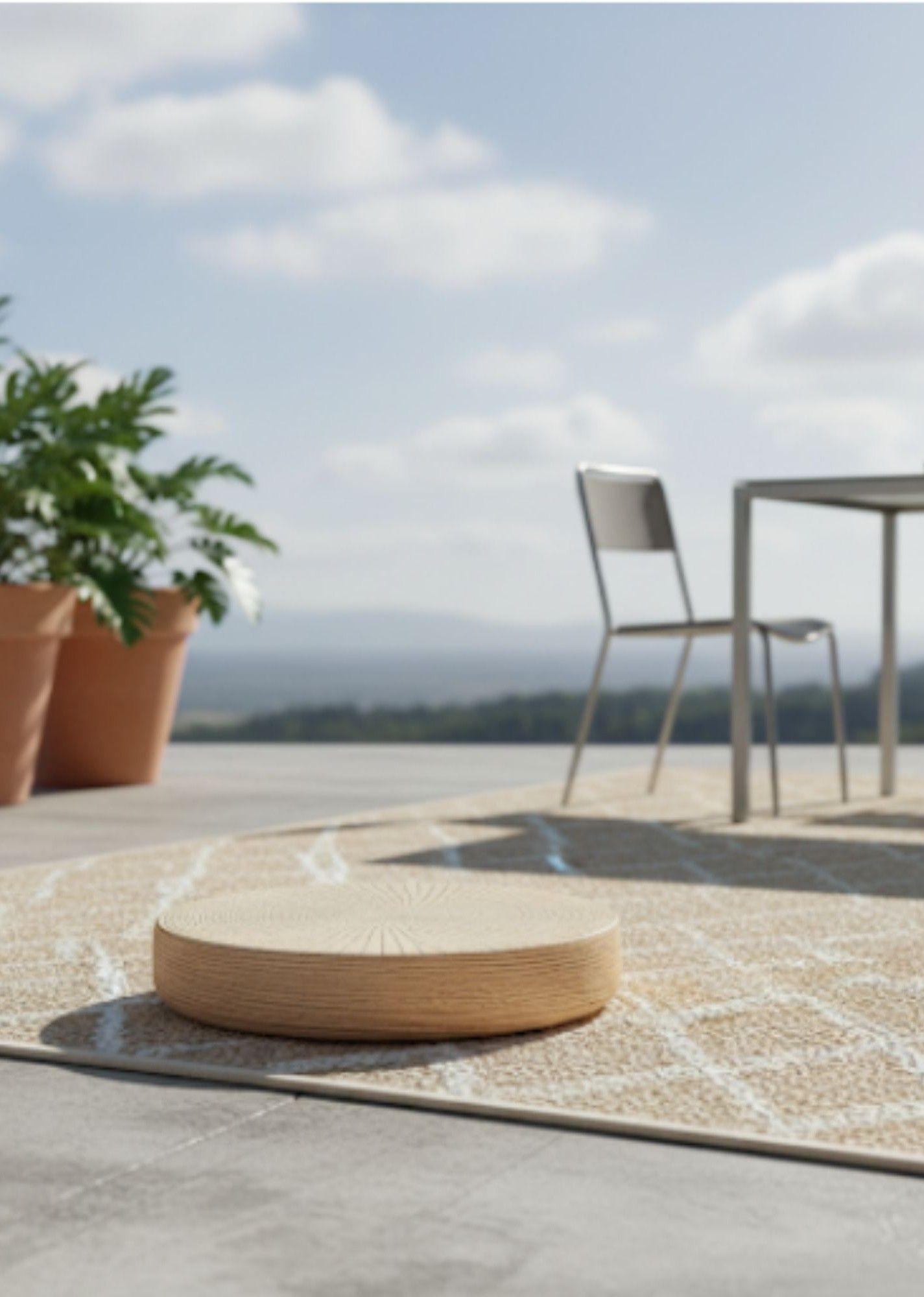 Cojín Decorativo Multifuncional Redondo Natural Yoga Jhn-4