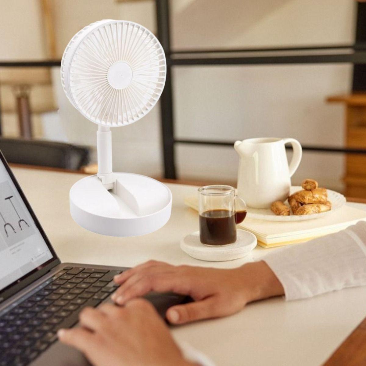 Ventilador Portatil Escritorio Ajustable Recargable USB Lau-2