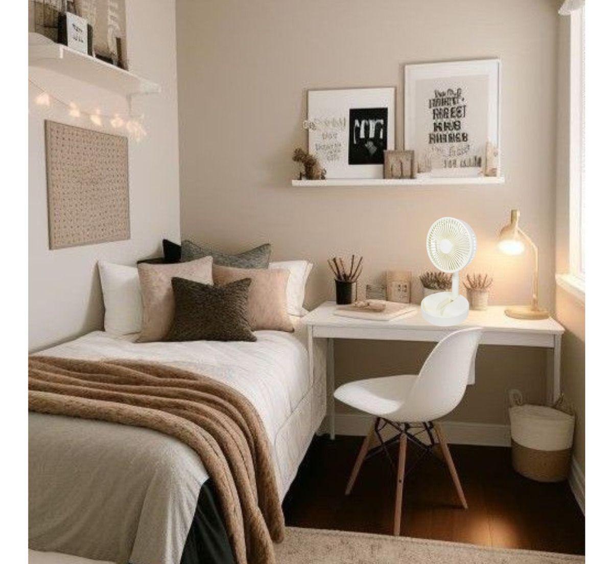 Ventilador Portatil Escritorio Ajustable Recargable USB Lau-6