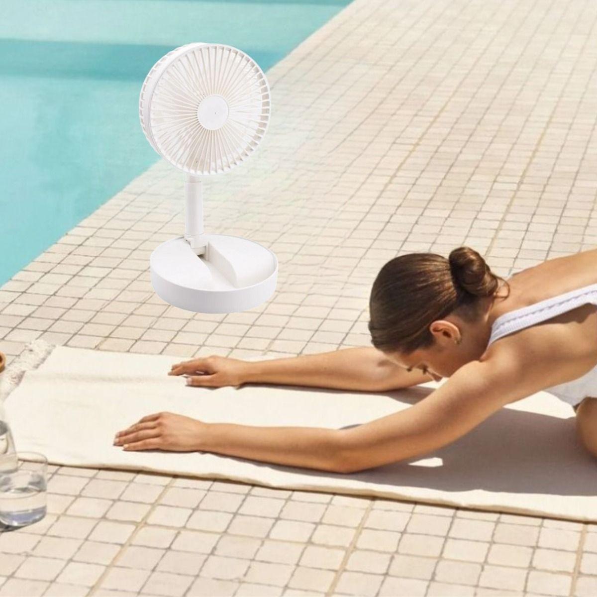 Ventilador Portatil Escritorio Ajustable Recargable USB Lau-9