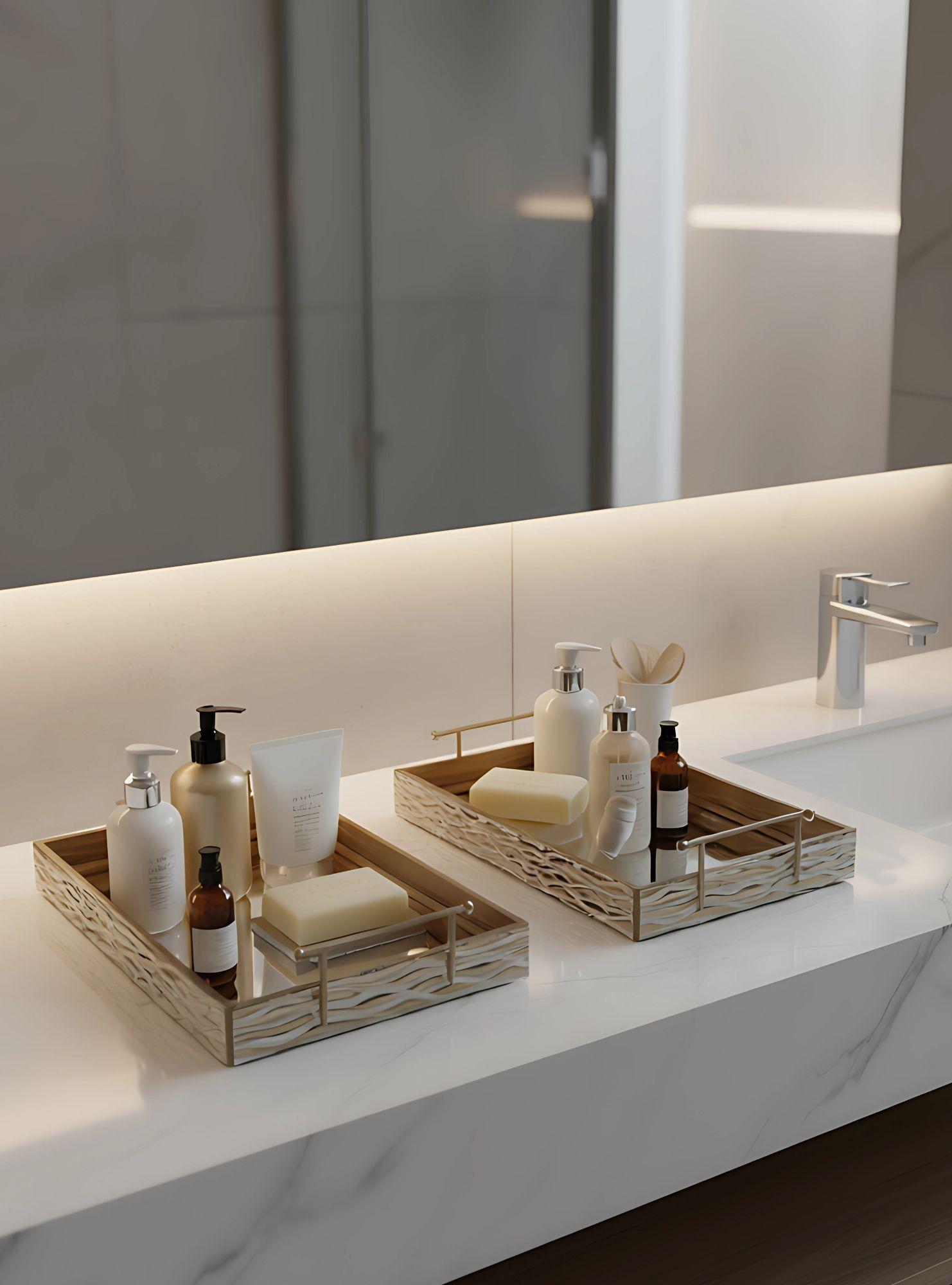 Set 2 Bandejas Decorativas Diseño Elegante Funcional Jhn-4