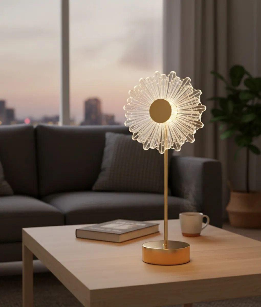 Lámpara Decorativa Mesa Diseño Floral Escultural Jhn-4