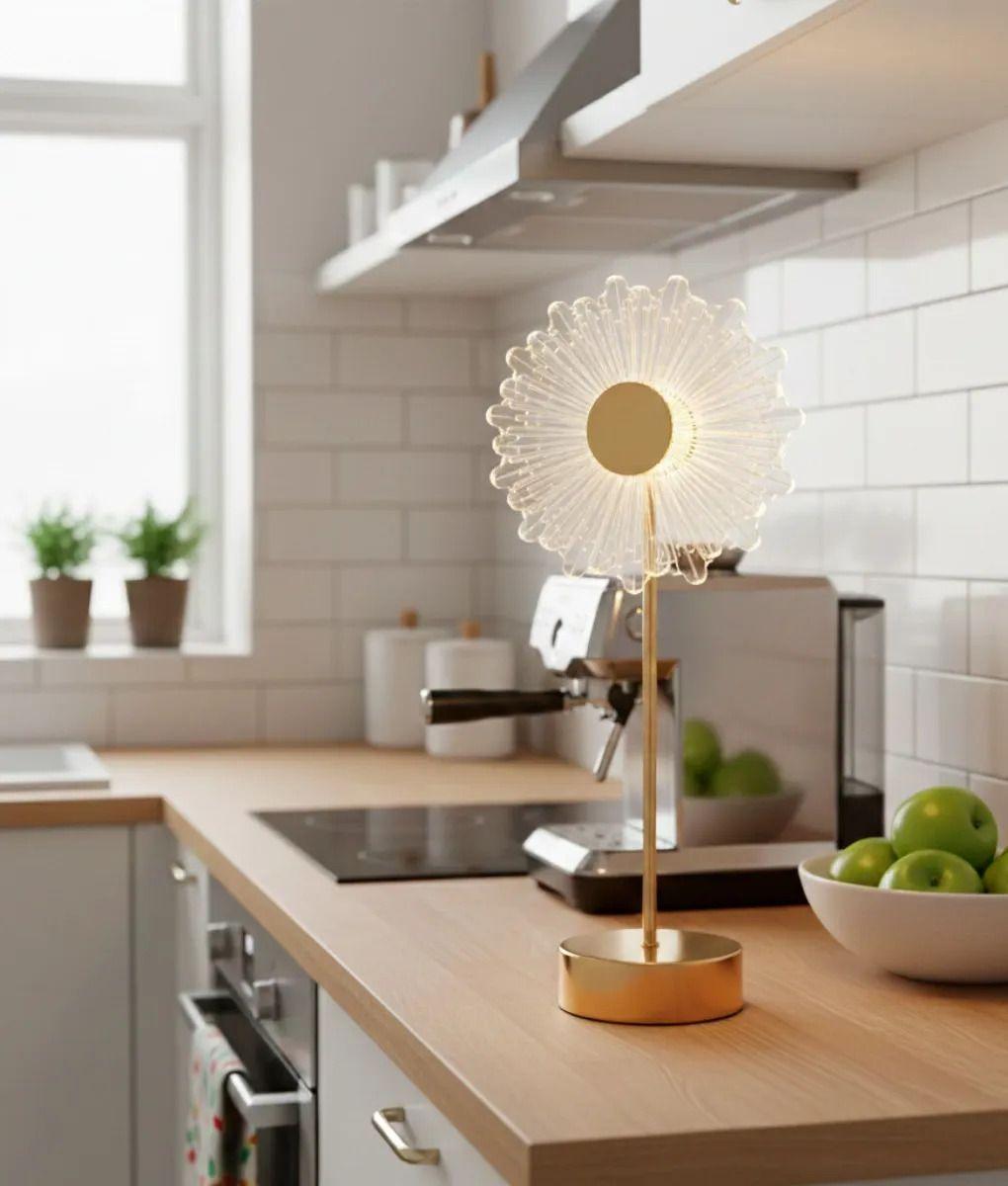 Lámpara Decorativa Mesa Diseño Floral Escultural Jhn-5