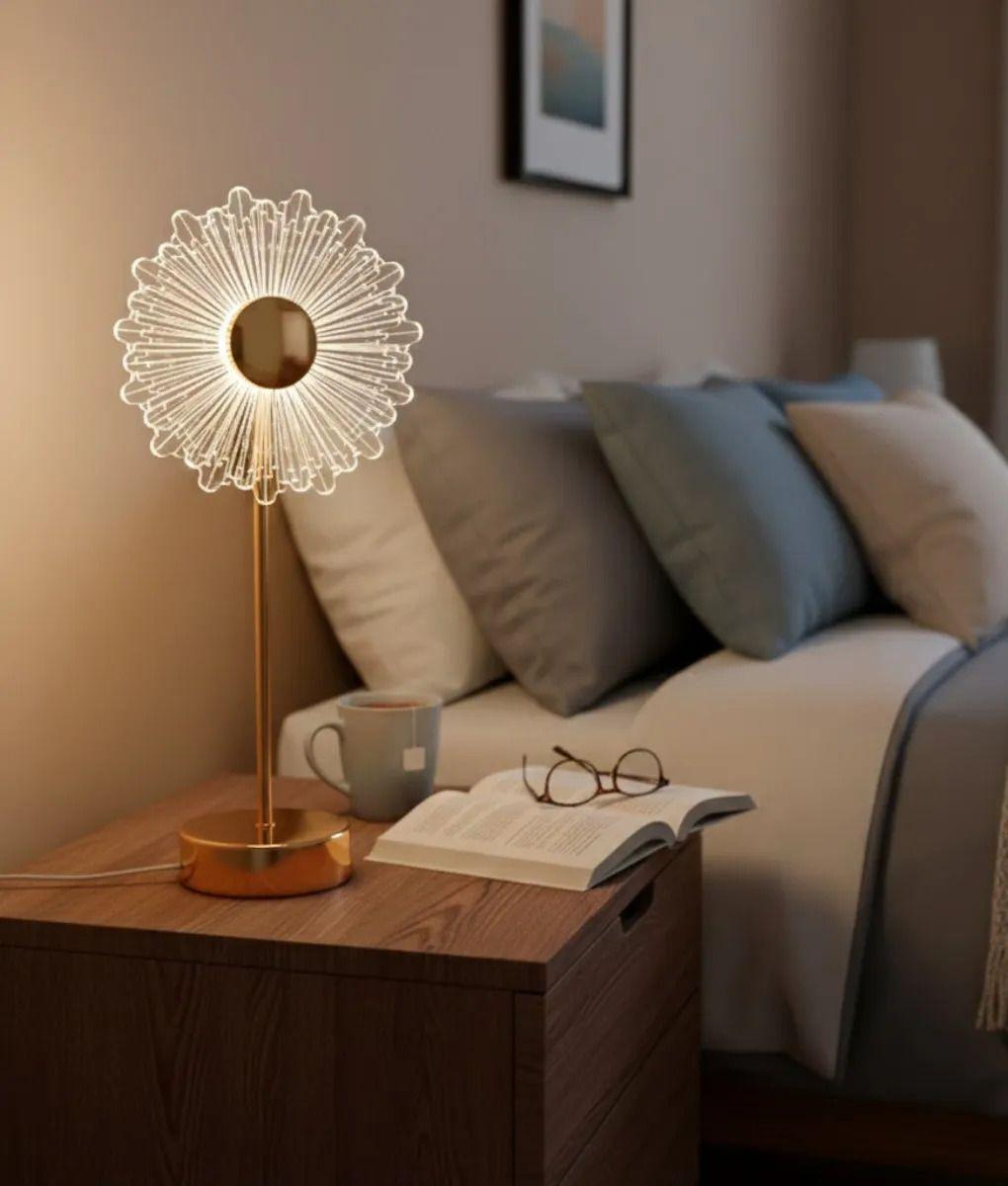 Lámpara Decorativa Mesa Diseño Floral Escultural Jhn-7