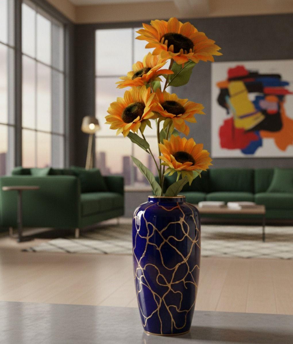 Flores Artificiales Ramo Decorativo Girasoles Adorno Jhn-4