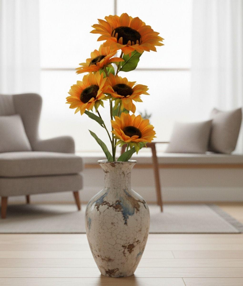 Flores Artificiales Ramo Decorativo Girasoles Adorno Jhn-5