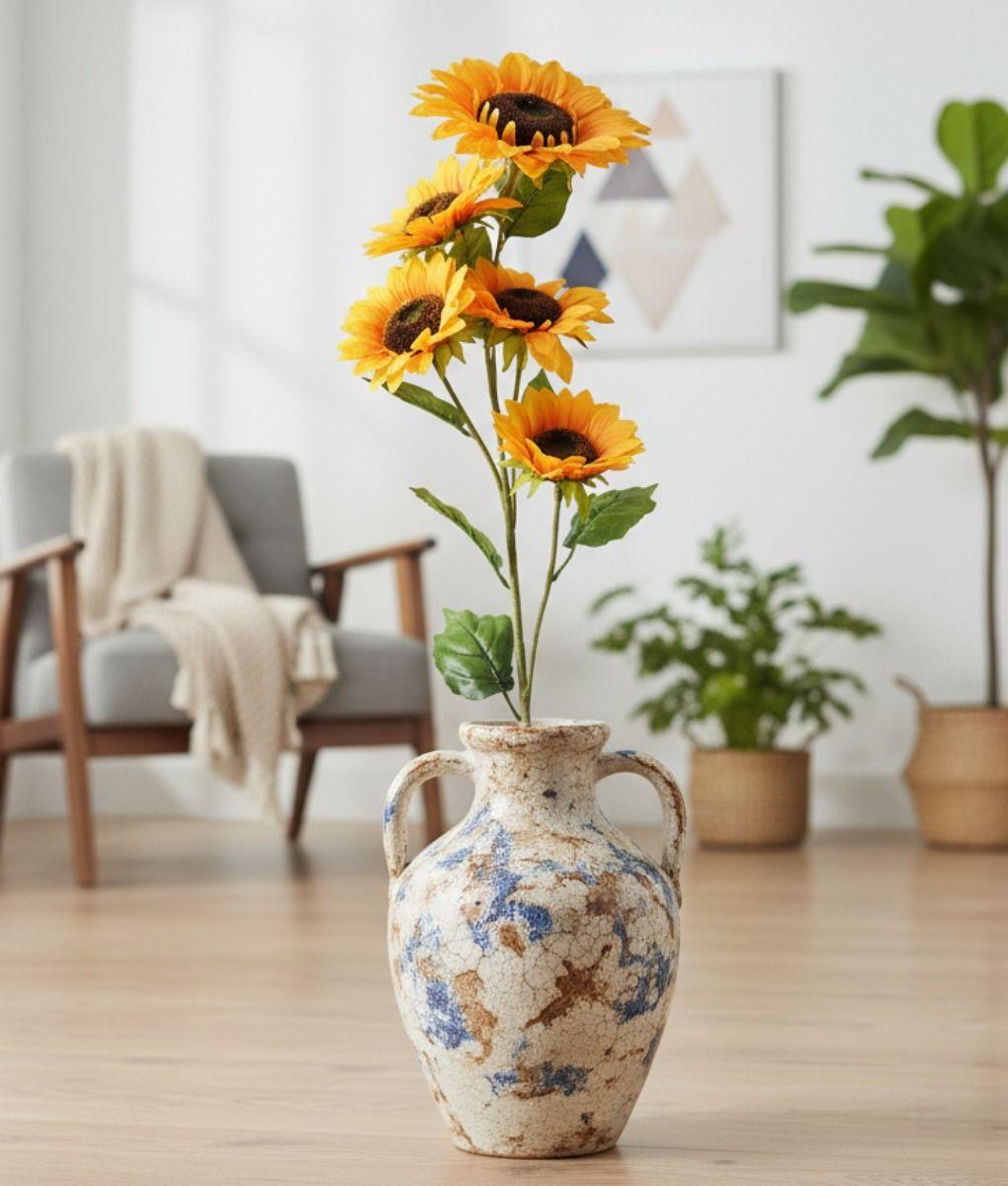 Flores Artificiales Ramo Decorativo Girasoles Adorno Jhn-6