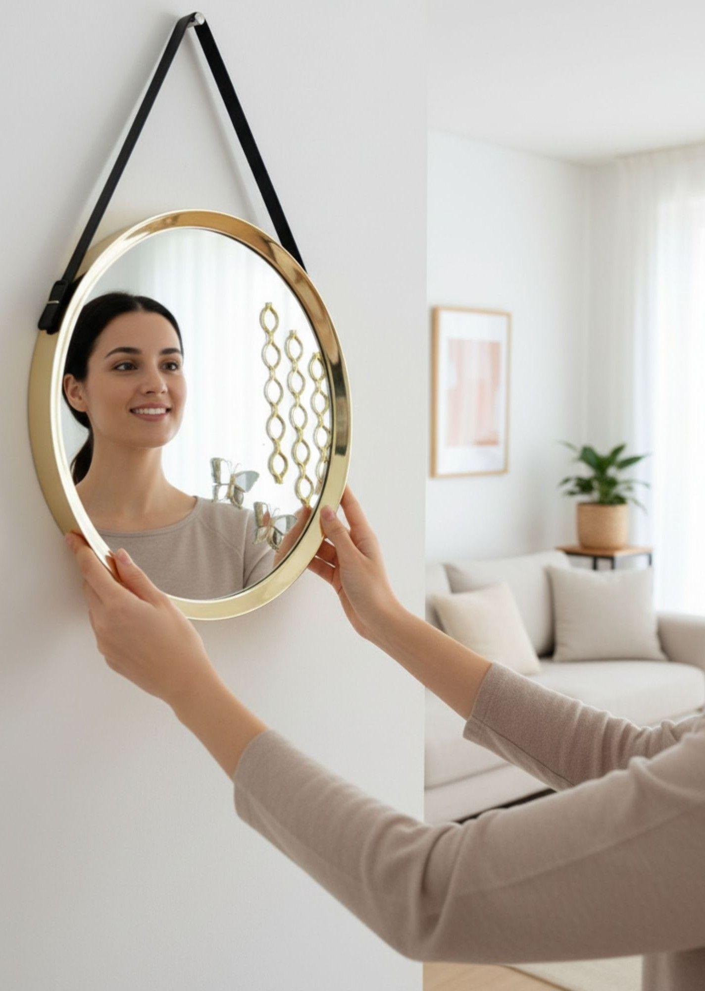 Espejo Pared Decorativo Moderno Redondo Hogar Jhn-1