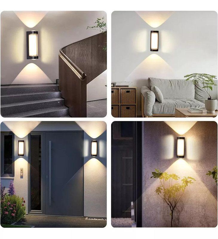 Aplique Pared Exterior Impermeable Moderna Jardin Porche Lau-5