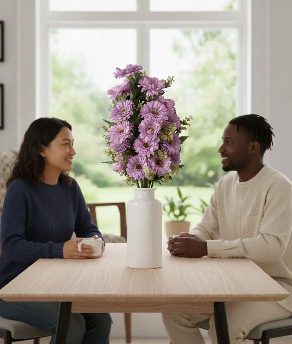 Ramo Flores Artificiales Diseño Margarita Clásica Jhn-3