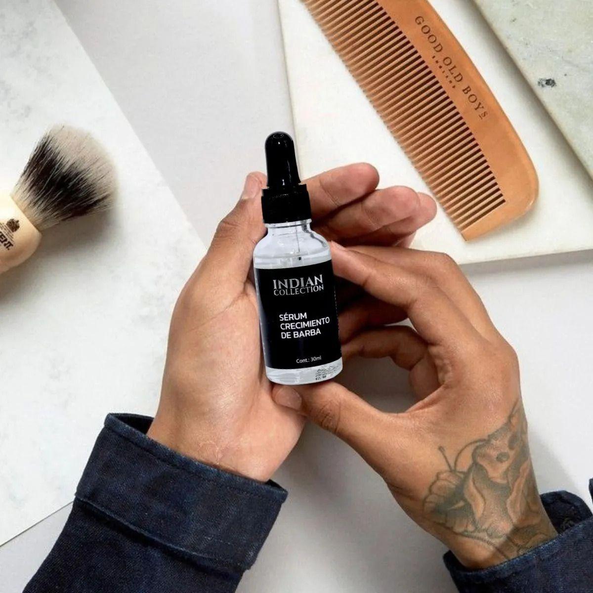 Set 3 Serum para Crecimiento de Barba Fuerte Hidrata Lau-2