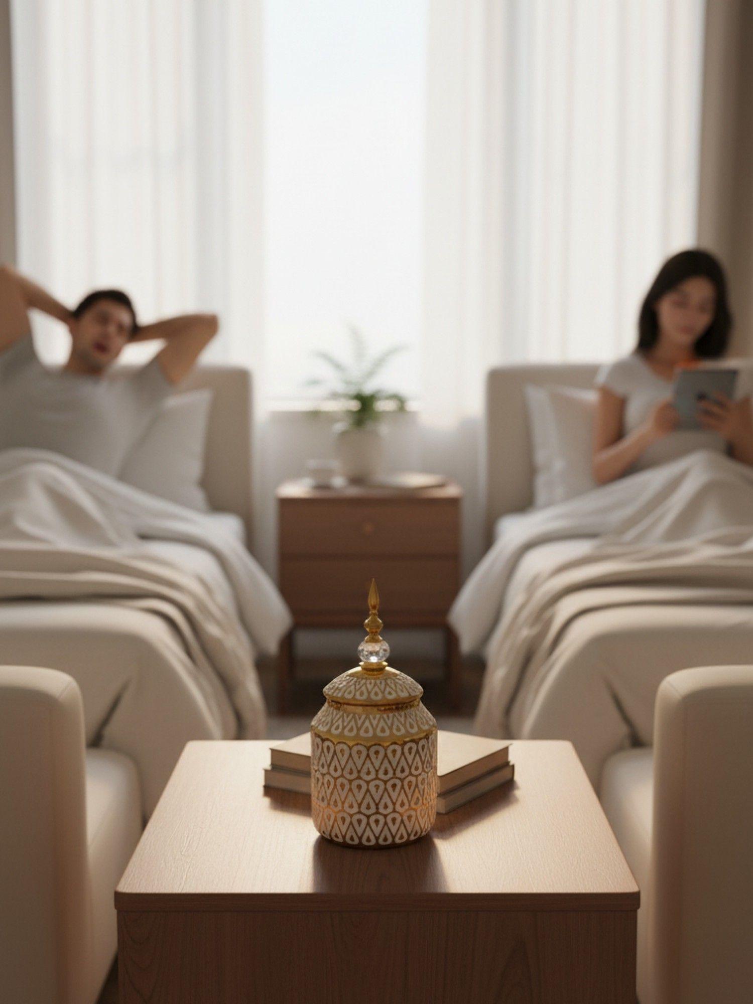 Potiche Decorativo Centro Mesa Recipiente Tapa Adorno Jhn-3