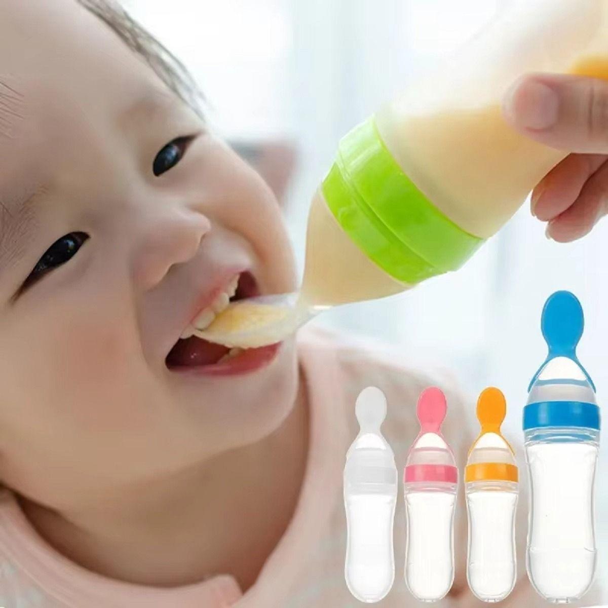 Set 4 Mamadera Silicona Cuchara  Alimentacion Bebe Lau-9