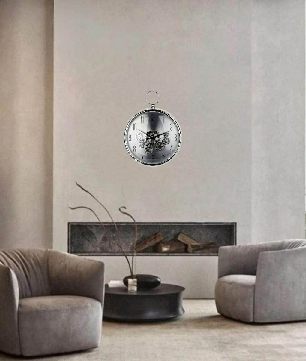 Reloj Pared Redondo Engranaje Industrial Decorativo Jhn-8