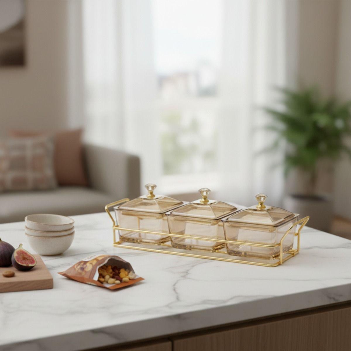 Set 3 Frasco Contenedor Soporte Organizador Decorativo Jhn-7