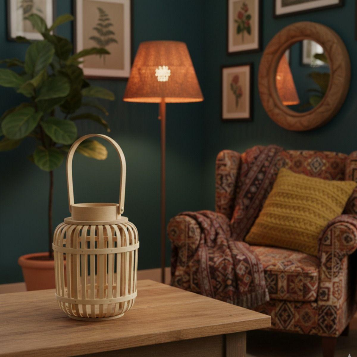 Portavelas Decorativo Farol Calidez Textura Hogar Jhn-6