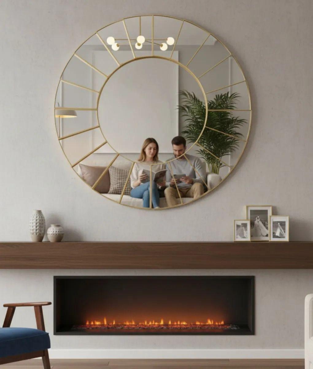 Espejo Decorativo Pared Diseño Sol Minimalista Moderno Jhn-4