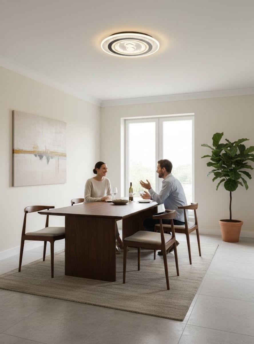 Lámpara Techo Plafón Circular Elegante Moderno Anillos Jhn-4