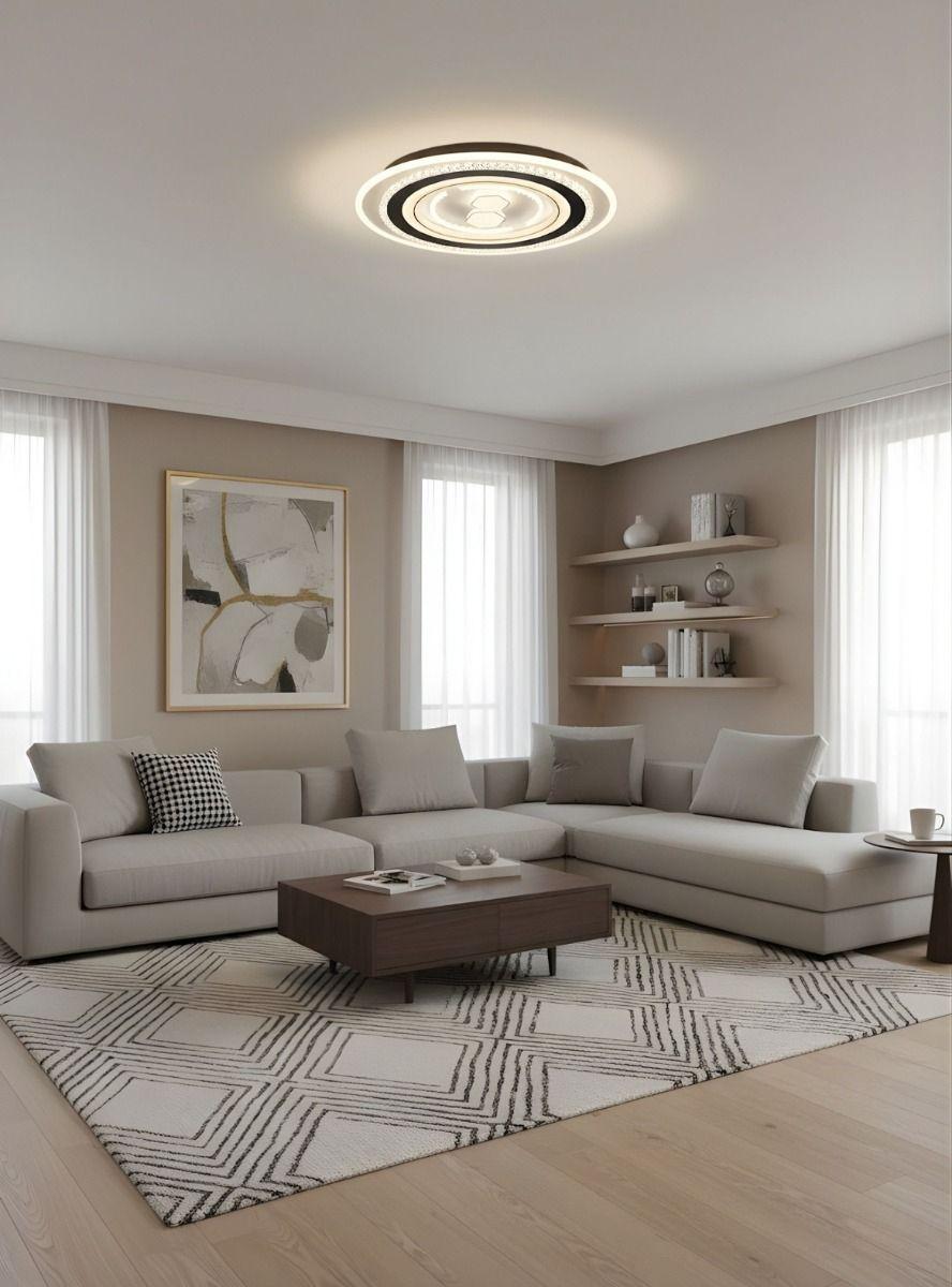 Lámpara Techo Plafón Circular Elegante Moderno Anillos Jhn-9