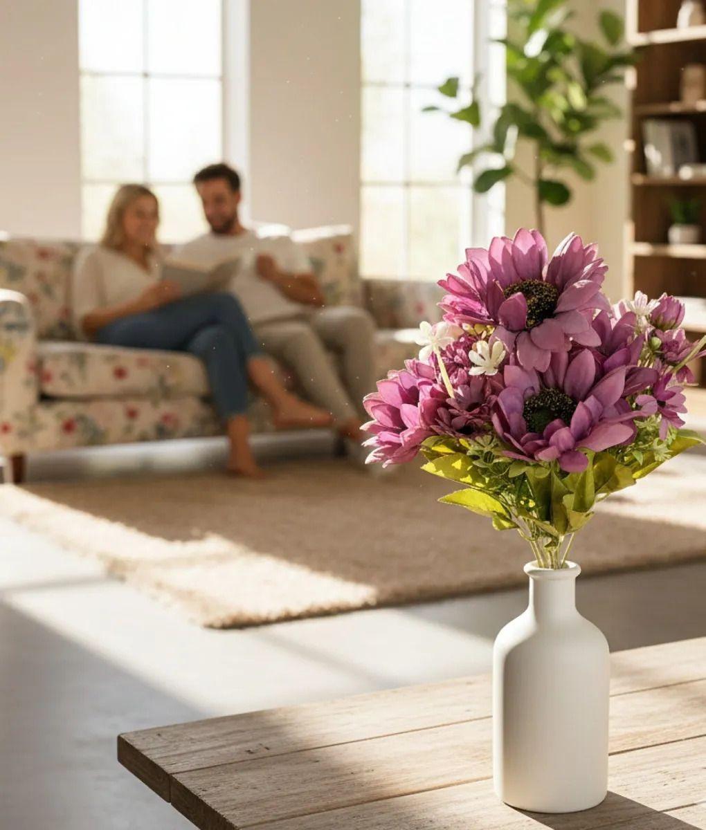 Set 2 Ramo Floral Artificial Silvestre Adorno Decorativo Jhn-4