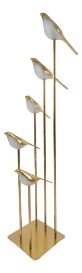 Lampara Pie Pajaros Escultorica Minimalista Decorativa ALJ-0