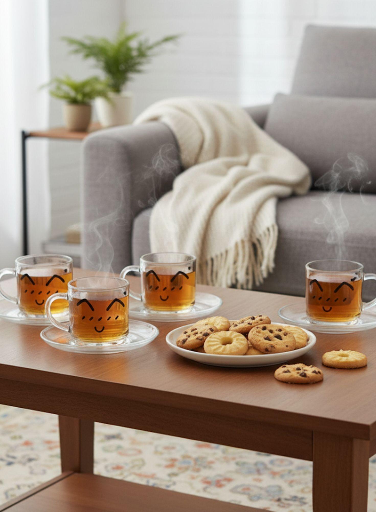 Juego Taza Soporte Plato Decorativo Organizador Cocina Jhn-4