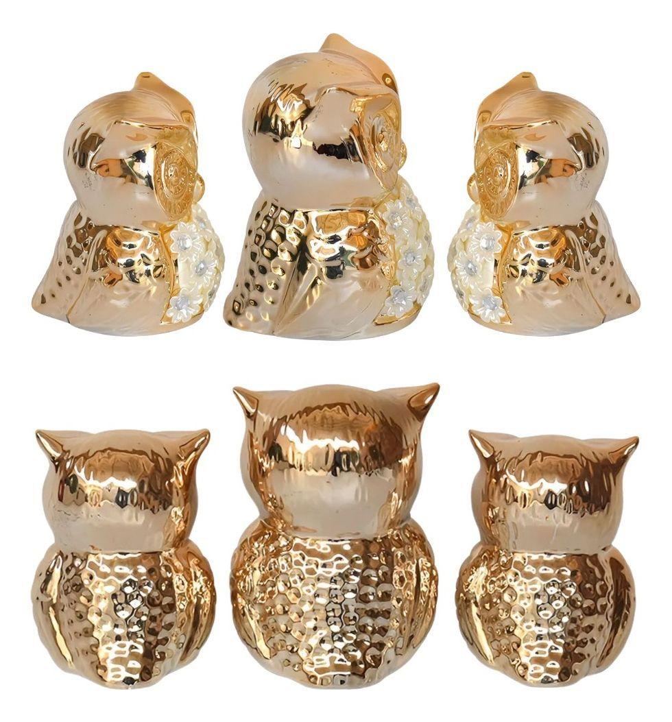 Set Búho Figura Decorativa Hogar Elegante Sabiduría Jhn-9