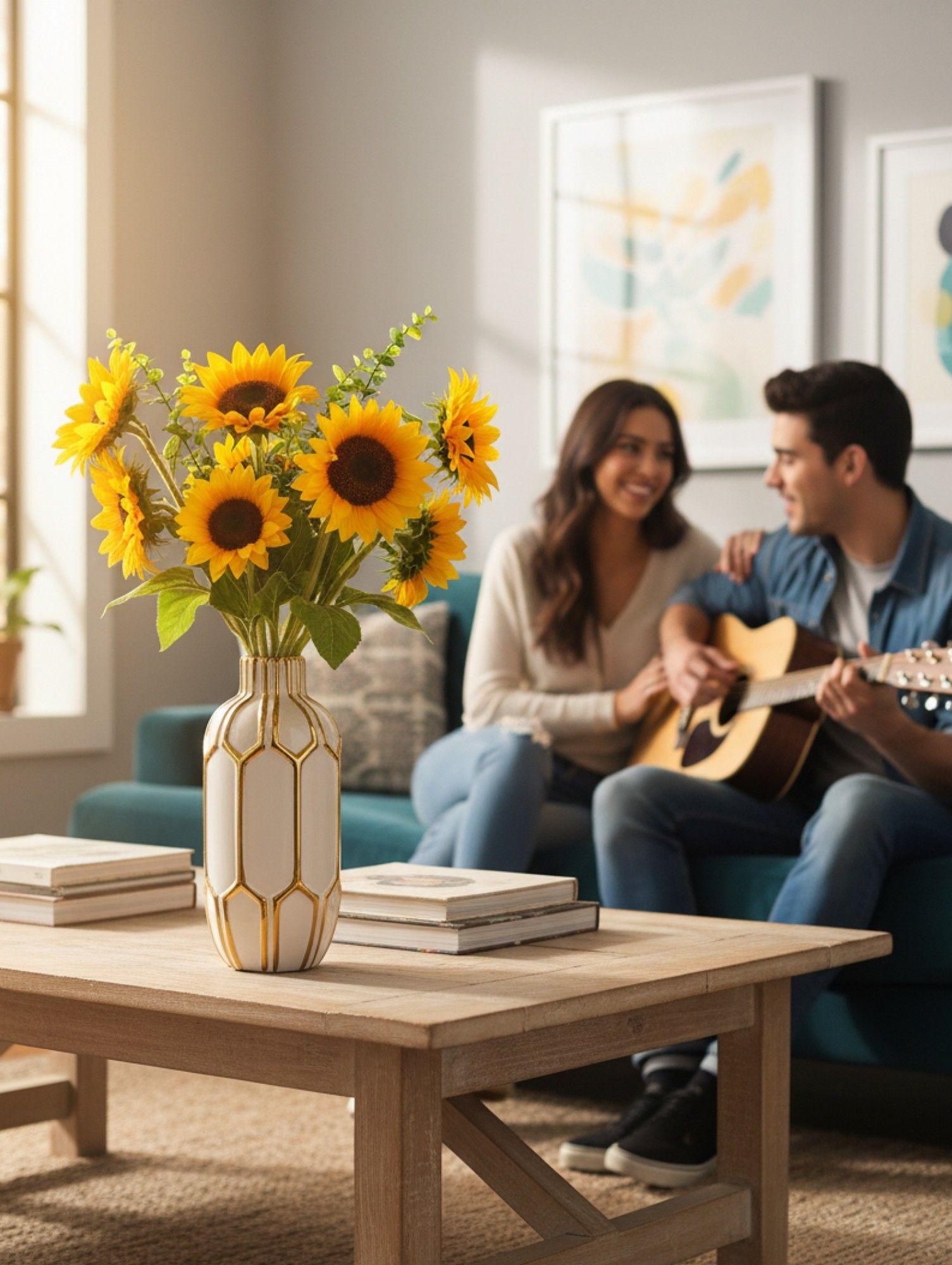 Florero Jarrón Decorativo Lujo Geométrico Fusión Arte Jhn-4