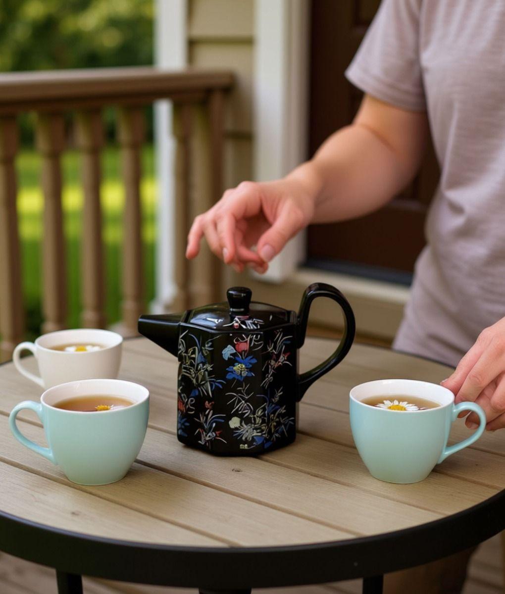 Tetera Diseño Geométrico Elegante Decoración Hogar Jhn-4